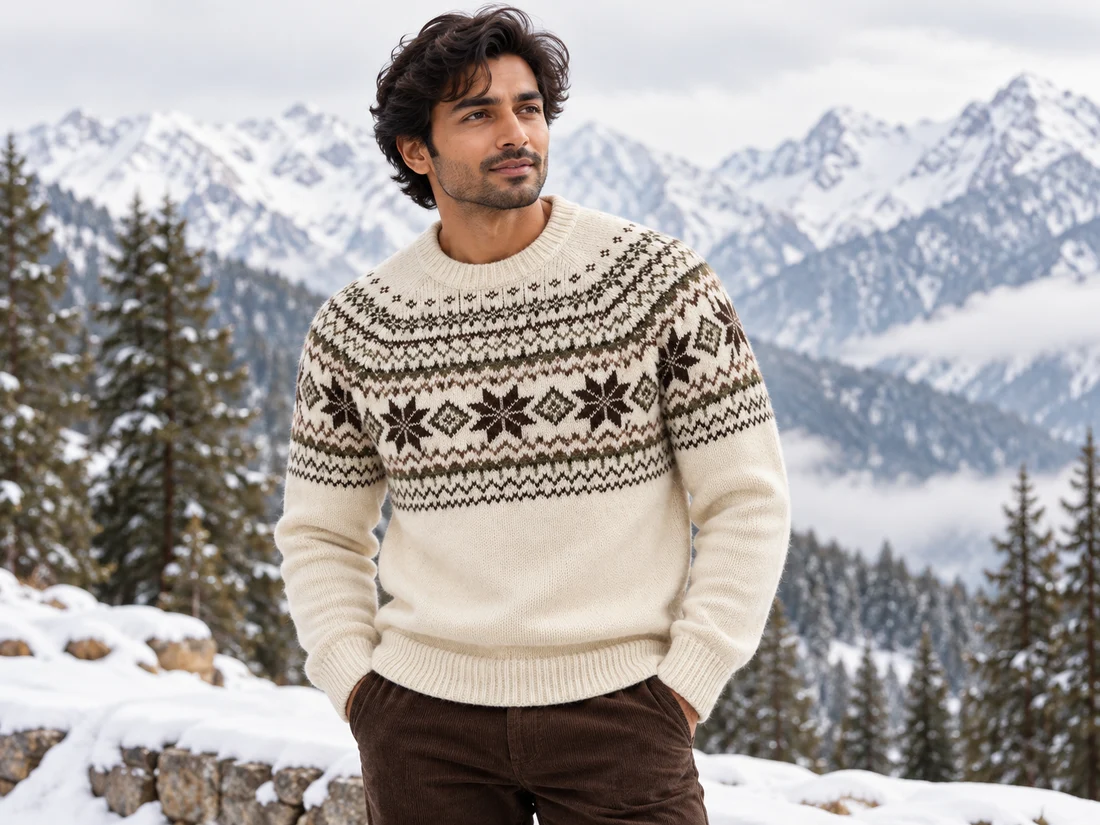 Winter Fair Isle Crewneck Sweater — photo 1