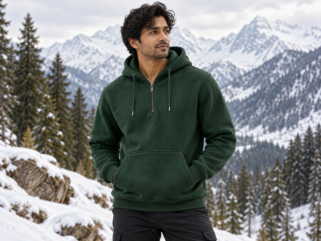 Forest Half-Zip Hooded Sweatshirt — photo 1