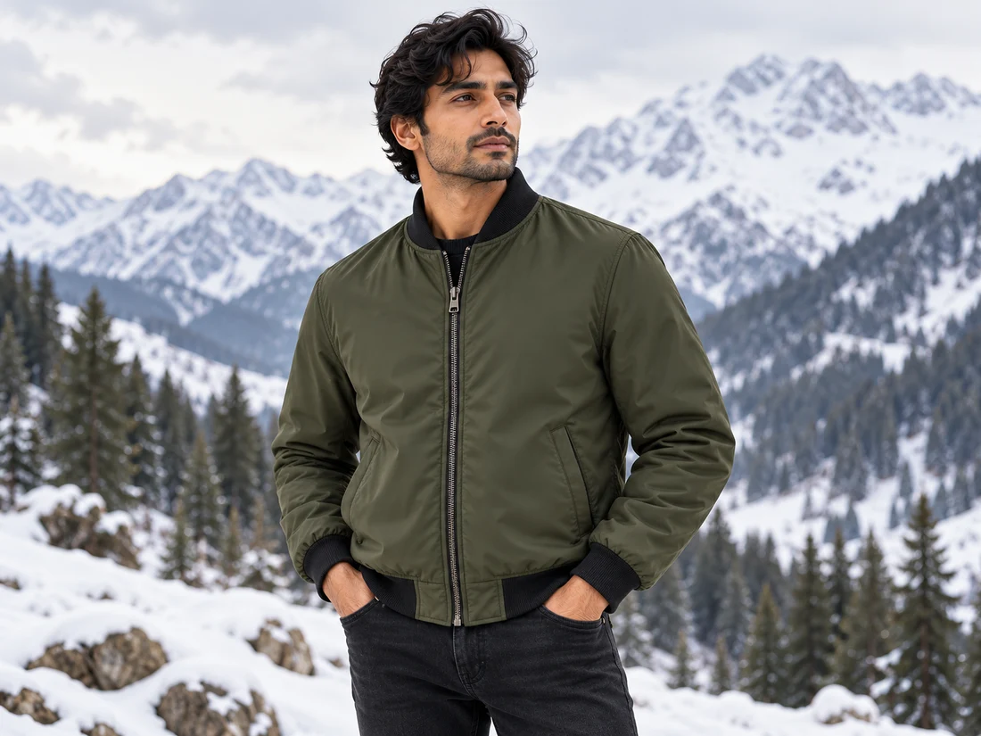 Olive Essential Bomber Jacket — photo 1