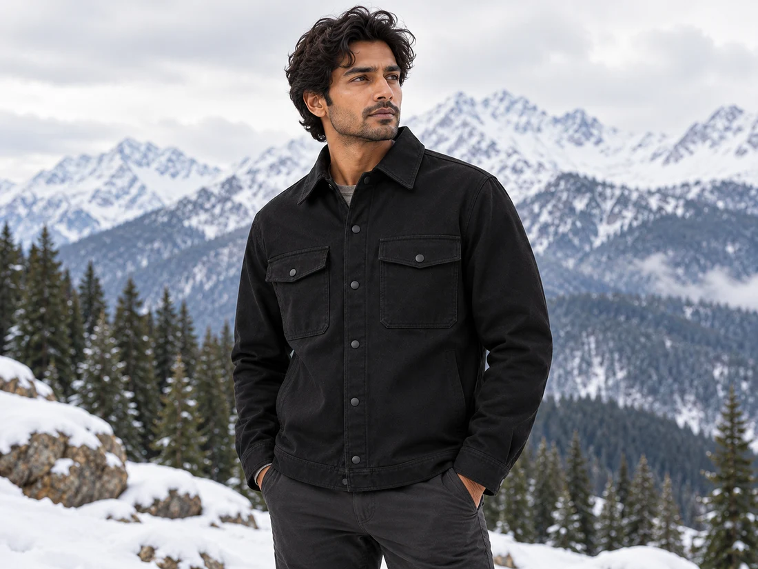 Black Utility Overshirt Jacket — photo 1